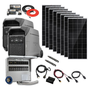 EcoFlow DELTA PRO 3 [DUAL Kits] - 8,192Wh / 8,000W Portable Power Station Kits | Choose Custom Bundle Option | Complete Solar Kit | 5-Year Warranty