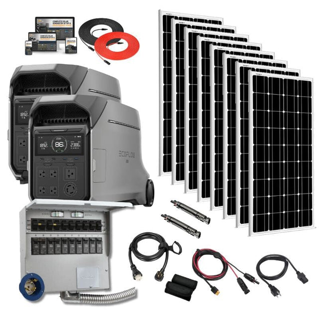 EcoFlow DELTA [PRO 3] - 4,096Wh / 4,000W Portable Power Station Dual Kits + Choose Your Custom Bundle Option | Complete Solar Kit