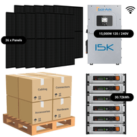 14.76kW Complete Solar Power System - Sol-Ark 15K + [28.6kWh-30.72kWh Lithium Battery Bank] + 36 x 410W Solar Panels + Setup Schematic [HPK-MAX] - ShopSolar: Complete Solar Kits + Lifetime Customer Support
