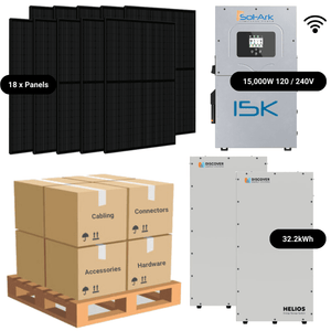 7.92kW Complete Solar Kit - Sol-Ark 15K Inverter - 20-32kWh Lithium Battery [ELITE PLUS]