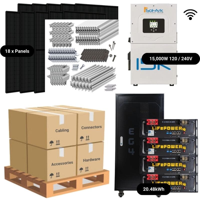 4 x Server Rack [20.48kWh] | EG4 LiFePO4 V2 / Roof Rack - Standard