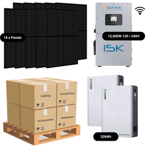 7.92kW Complete Solar Kit - Sol-Ark 15K Inverter - 20-32kWh Lithium Battery [ELITE PLUS]