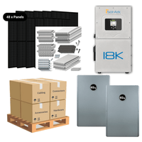 19.68kW Complete Solar Power System - Sol-Ark 18K + [28.6kWh-40.96kWh Battery Bank] + 48 x 410W Solar Panels + Setup Schematic [HPK-PRO]