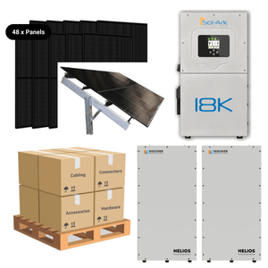 21.1kW Complete Solar Kit - Sol-Ark 18K Inverter - 28-40kWh Lithium Battery [ELITE PRO]