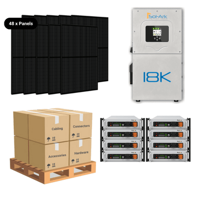 19.6kW Complete Solar Kit - Sol-Ark 18K Inverter - 28-40kWh Lithium Battery - HPK PRO - ShopSolar: Complete Solar Kits + Lifetime Customer Support
