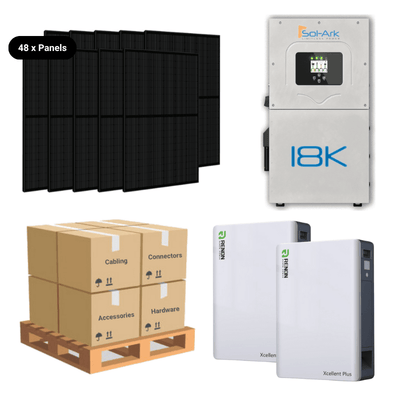 21.1kW Complete Solar Kit - Sol-Ark 18K Inverter - 28-40kWh Lithium Battery [ELITE PRO]