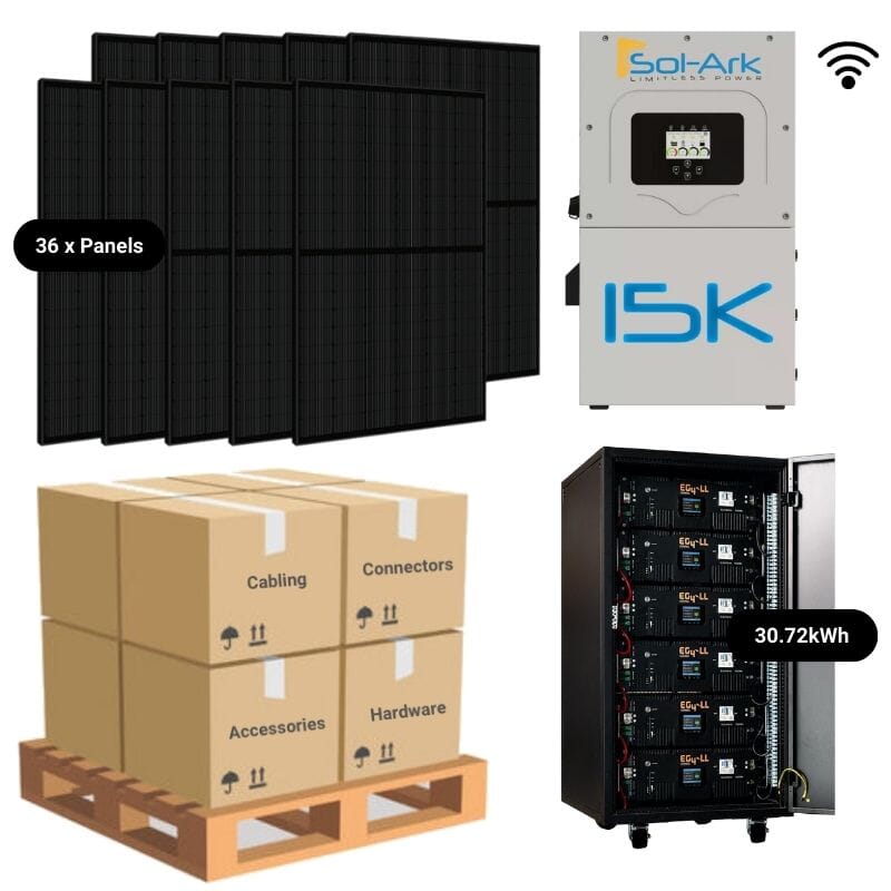 KIT FOTOVOLTAICO OFF-GRID 560 W 24V CON BATTERIE AGM 300 AH - Solar Energy  Point