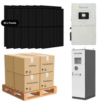 30kW Complete Solar Kit - Sol-Ark 30K Inverter + 60kWh Lithium Battery - High-Voltage - HVK-MAX - ShopSolar: Complete Solar Kits + Lifetime Customer Support