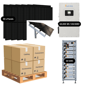 60kW Complete Solar Kit - Sol-Ark 60K Inverter - 60kWh Lithium Battery - High-Voltage - HVK-PRO - ShopSolar: Complete Solar Kits + Lifetime Customer Support