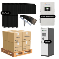 60kW Complete Solar Power System + Sol-Ark 60K Inverter + 60kWh Lithium Battery (Sol-Ark or RENON) + 80 x 415W Solar Panels + Setup Diagram [HVK-PRO] - ShopSolar: Complete Solar Kits + Lifetime Customer Support