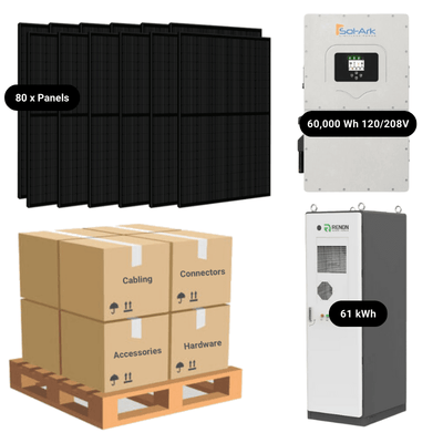 60kW Complete Solar Kit - Sol-Ark 60K Inverter - 60kWh Lithium Battery - High-Voltage - HVK-PRO - ShopSolar: Complete Solar Kits + Lifetime Customer Support