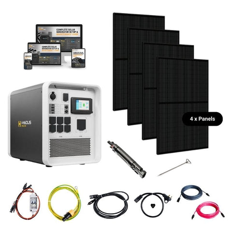 Hysolis [Apollo 5K] 120V Solar Kits - 5,376Wh / 3,000W Solar Power Station + Choose Your Custom Bundle | Complete Solar Kit | 5-Year Warranty