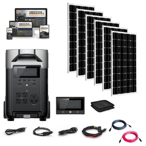 EcoFlow DELTA PRO 120V Solar Kits - 3,600Wh / 3,600W Portable Power Station + Choose Custom Bundle Option | Complete Solar Kit | 5-Year Warranty - ShopSolar.com