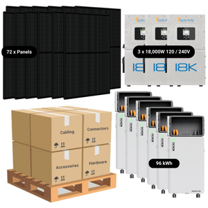 31.7kW Complete Solar Kit - 3 x Sol-Ark 18K Inverters - 92-96kWh Lithium Battery - [EDGE MAX]