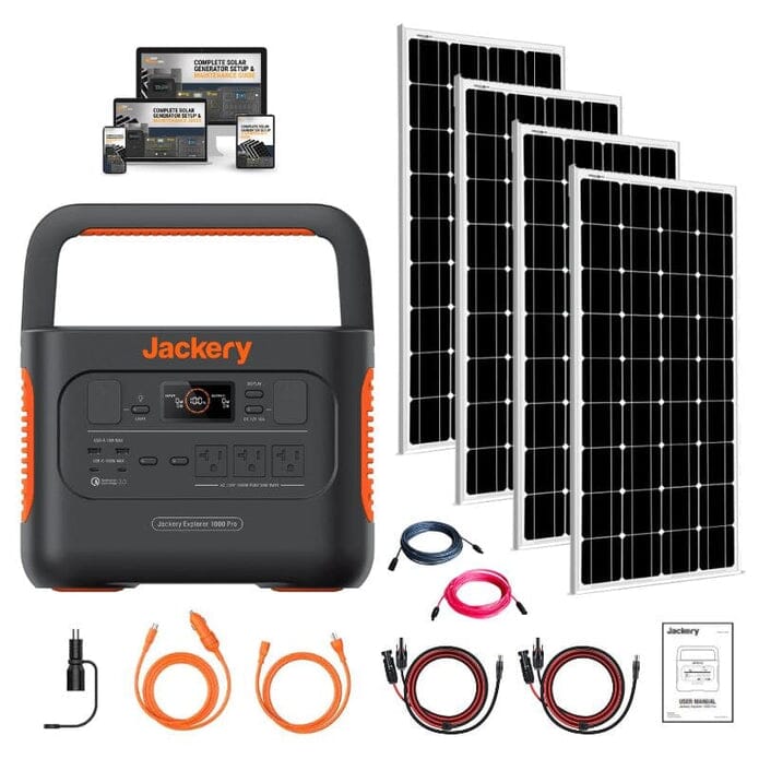 Jackery Solar Generator 1000 Plus ポータブル電源 1264Wh  ソーラーパネル 100W 1枚 SolarSaga100 1枚 2点セット リン酸鉄 大容量  1.7時間 フル充電 家庭用 アウトドア用 バックアップ電源 専用アプリで遠隔操作