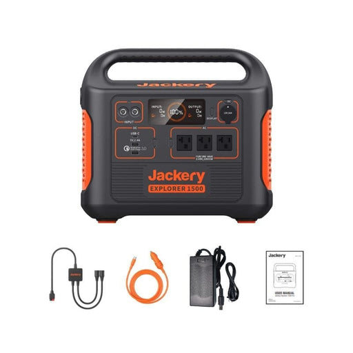 Jackery 1500 Explorer Portable Power Station 1,534Wh / 1,800W Lithium Solar Generator - ShopSolarKits.com