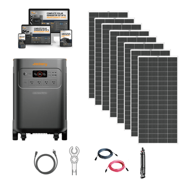 Jackery Explorer 5000 PLUS Solar Generator Kits | 5kWh–60kWh | 7,200W–14,400W Output | 120V/240V Dual Voltage | 0ms UPS | 5-Year Warranty - ShopSolar: Complete Solar Kits + Lifetime Customer Support