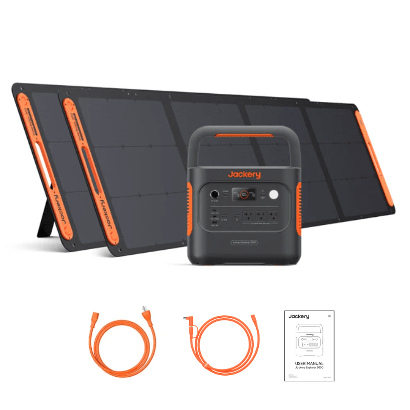 Jackery Explorer 2000 V2 Portable Power Station | 2,042Wh LiFePO4 Battery | 2,200W Output | UPS ≤20ms | 1.7-Hr Emergency Charge | 5-Year Warranty - ShopSolar: Complete Solar Kits + Lifetime Customer Support
