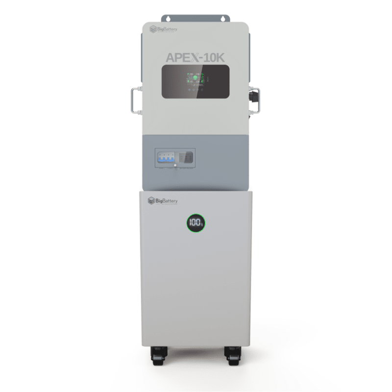 BigBattery NEXUS + APEX 10K Battery Storage Bundle [15kWh–45kWh] | Indoor Only | 10,500W PV Input / 10,000W AC Output | 5-Year Inverter + 12-Year Battery Warranty