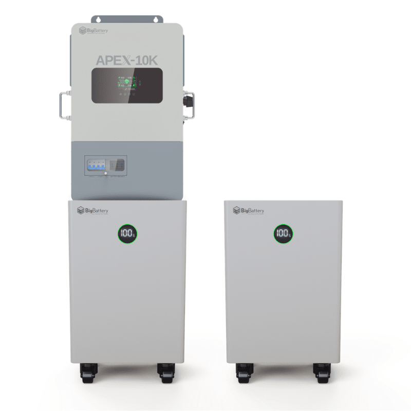BigBattery NEXUS + APEX 10K Battery Storage Bundle [15kWh–45kWh] | Indoor Only | 10,500W PV Input / 10,000W AC Output | 5-Year Inverter + 12-Year Battery Warranty