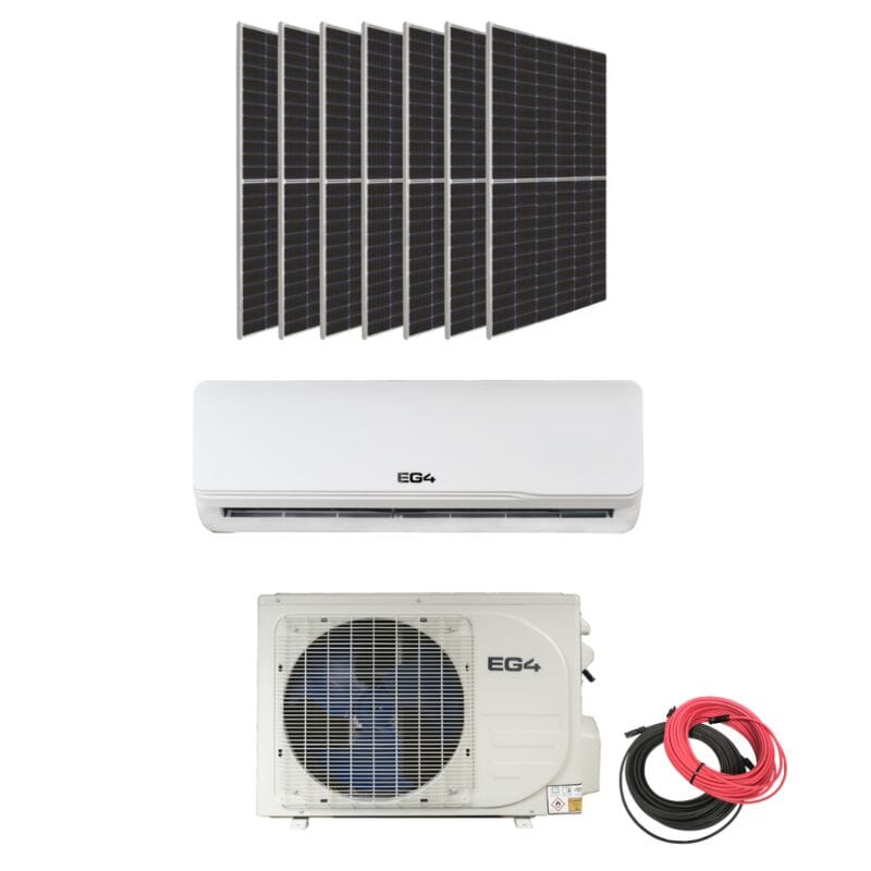 EG4 12k Hybrid Mini Split Solar Kit | 12,000 BTU | 2,225W - 2,730W Solar | Choose Your Bundle | 5-Year Warranty