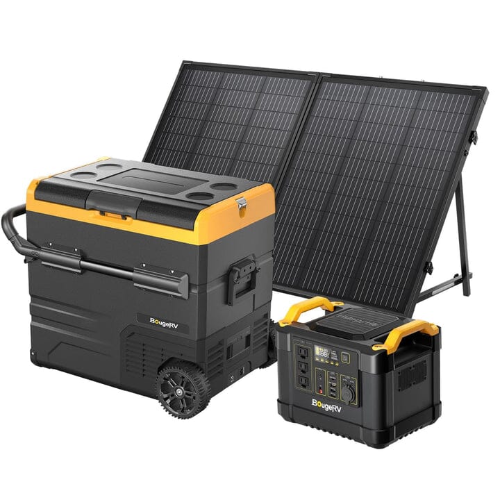 Solar Generator for Refrigerator [NCM + 59QT Refrigerator + 130W Solar Panel]