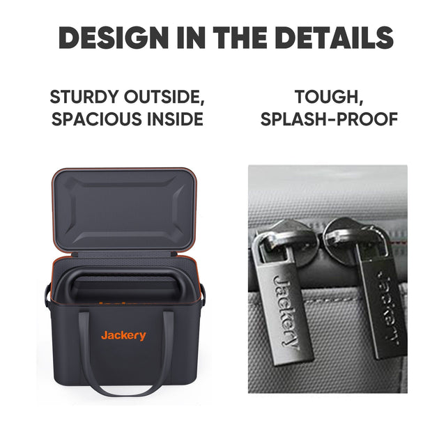 Jackery Carrying Case Bag (L Size) for Explorer 1500/2000 Pro in Black (Power Station Not Included) - ShopSolar.com