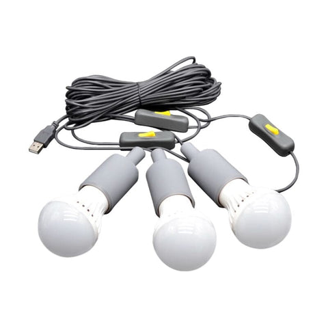 3 Strand USB LED String Lights - Low Watt LED Light String For Emergency's, Camping & Off-Grid Living