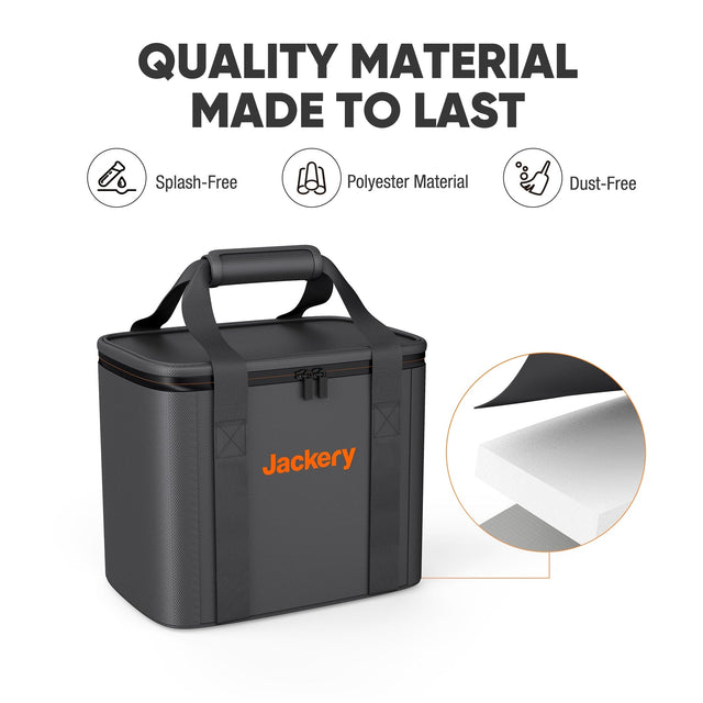 Jackery Carrying Case Bag (M Size) for Explorer 880/1000 Pro - Black (Power Station Not Included) - ShopSolar.com