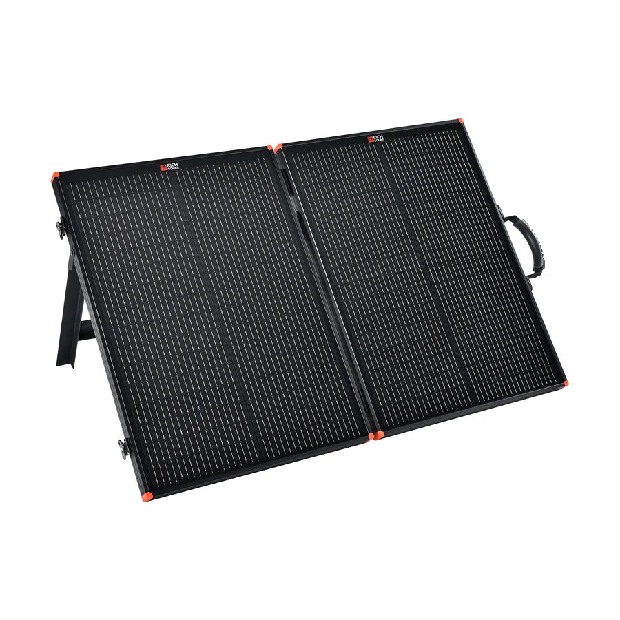 MEGA 100 Portable Briefcase Solar Panel | 100 Watt Portable Solar Panel | High Efficiency | Compatible w/ EcoFlow, Bluetti, Hysolis, & More - ShopSolar: Complete Solar Kits + Lifetime Customer Support