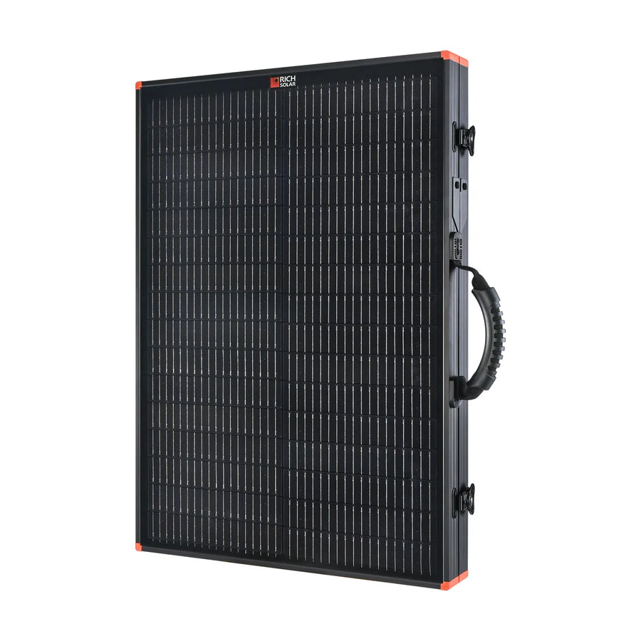 MEGA 100 Portable Briefcase Solar Panel | 100 Watt Portable Solar Panel | High Efficiency | Compatible w/ EcoFlow, Bluetti, Hysolis, & More - ShopSolar: Complete Solar Kits + Lifetime Customer Support