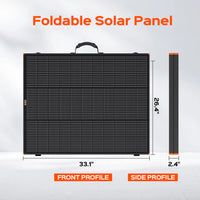 200 Watt Folding Solar Panel Suitcase | PV Connectors - Compatible w/ Bluetti, EcoFlow, Hysolis Solar Generators | 25-Year Warranty - ShopSolar.com