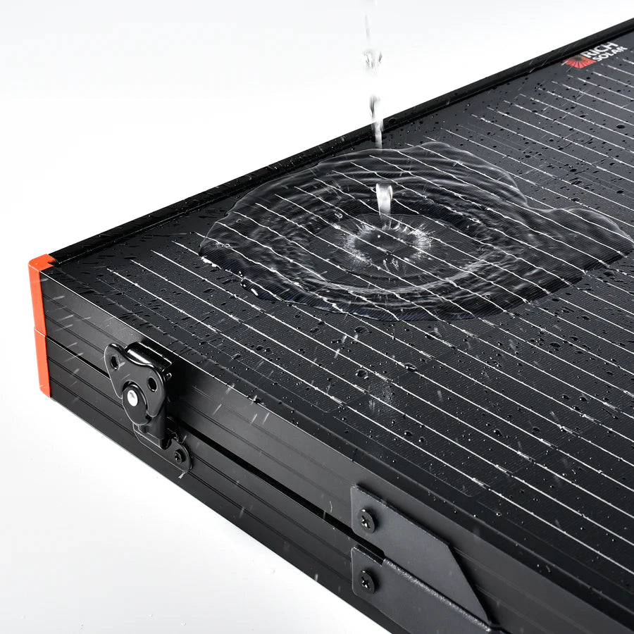 MEGA 200 Briefcase – 200 Watt 12V Portable Monocrystalline Solar Panel | Foldable Design + Kickstand | 25-Year Output Warranty - ShopSolar: Complete Solar Kits + Lifetime Customer Support