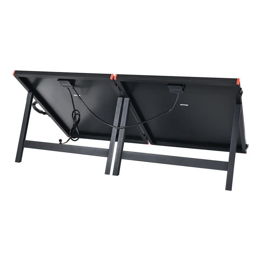 MEGA 200 Briefcase – 200 Watt 12V Portable Monocrystalline Solar Panel | Foldable Design + Kickstand | 25-Year Output Warranty - ShopSolar: Complete Solar Kits + Lifetime Customer Support