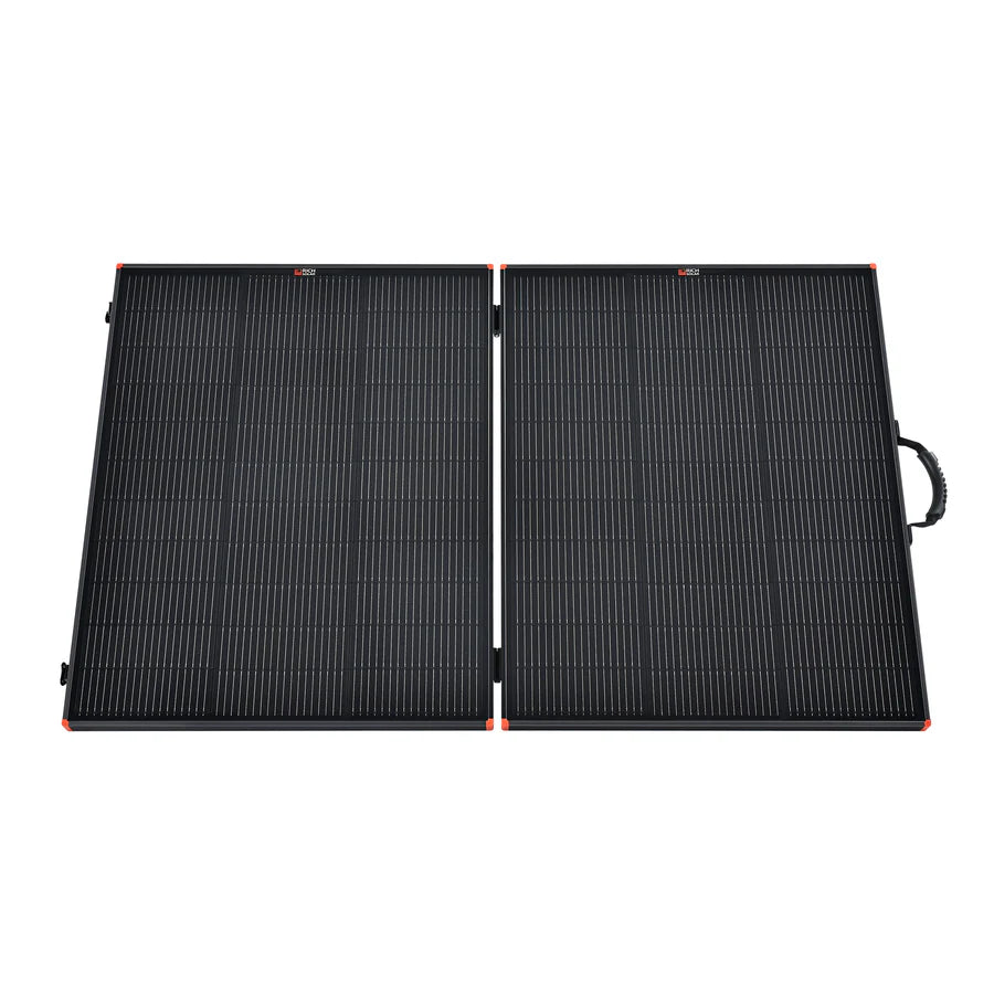 MEGA 200 Briefcase – 200 Watt 12V Portable Monocrystalline Solar Panel | Foldable Design + Kickstand | 25-Year Output Warranty - ShopSolar: Complete Solar Kits + Lifetime Customer Support