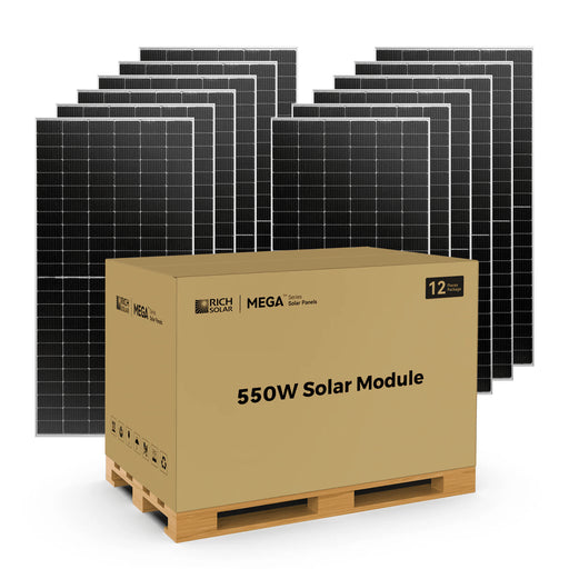 Rich Solar MEGA 550 Watt Bifacial Solar Panel | High Efficiency | Best Solar Panel for Grid-Tie and Off-Grid | UL Certified - ShopSolar.com