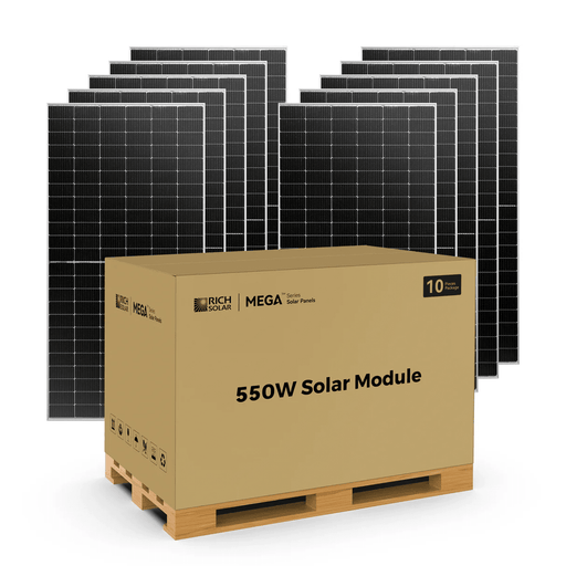 Rich Solar MEGA 550 Watt Bifacial Solar Panel | High Efficiency | Best Solar Panel for Grid-Tie and Off-Grid | UL Certified - ShopSolar.com