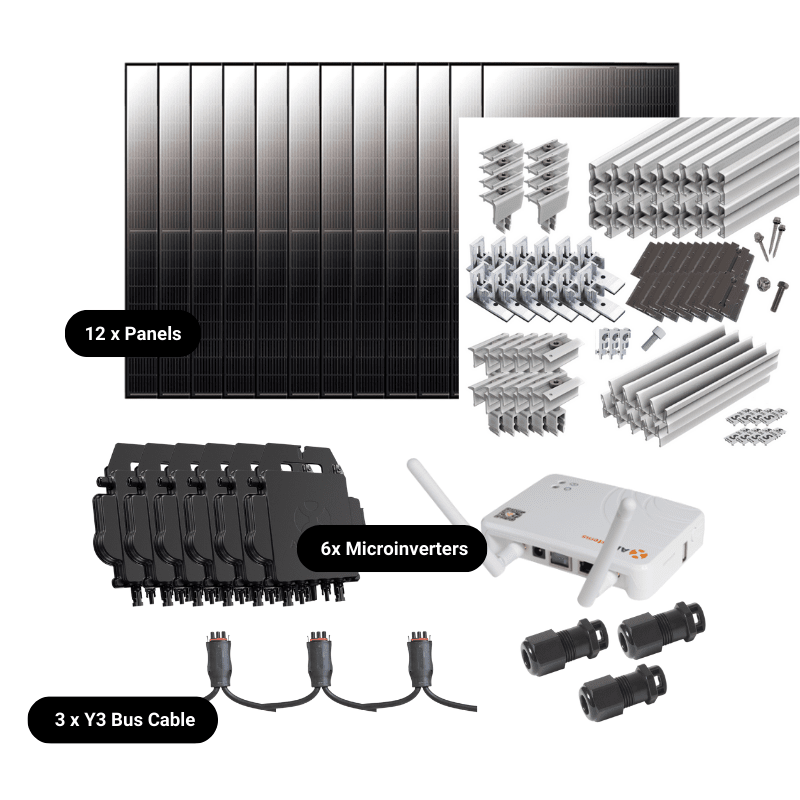 7.92kW Complete Grid-Tied Solar Kit - Enphase or APsystems Microinverters - No Battery [VECTOR PLUS]