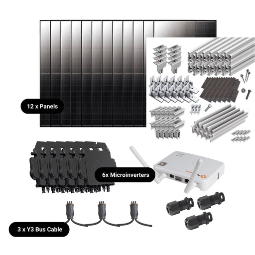 Complete Grid-Tie Solar Kit - 7.11kW ~ 7.2kW Solar w/ Microinverters | 18 x Solar Panels [MIK-PLUS]