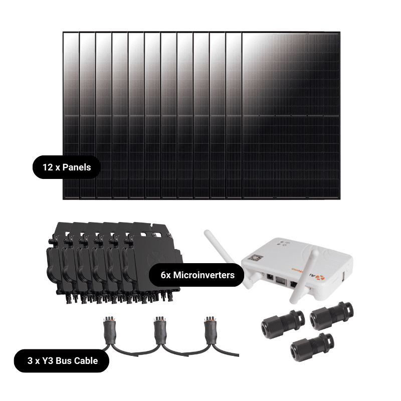 7.92kW Complete Grid-Tied Solar Kit - Enphase or APsystems Microinverters - No Battery [VECTOR PLUS]