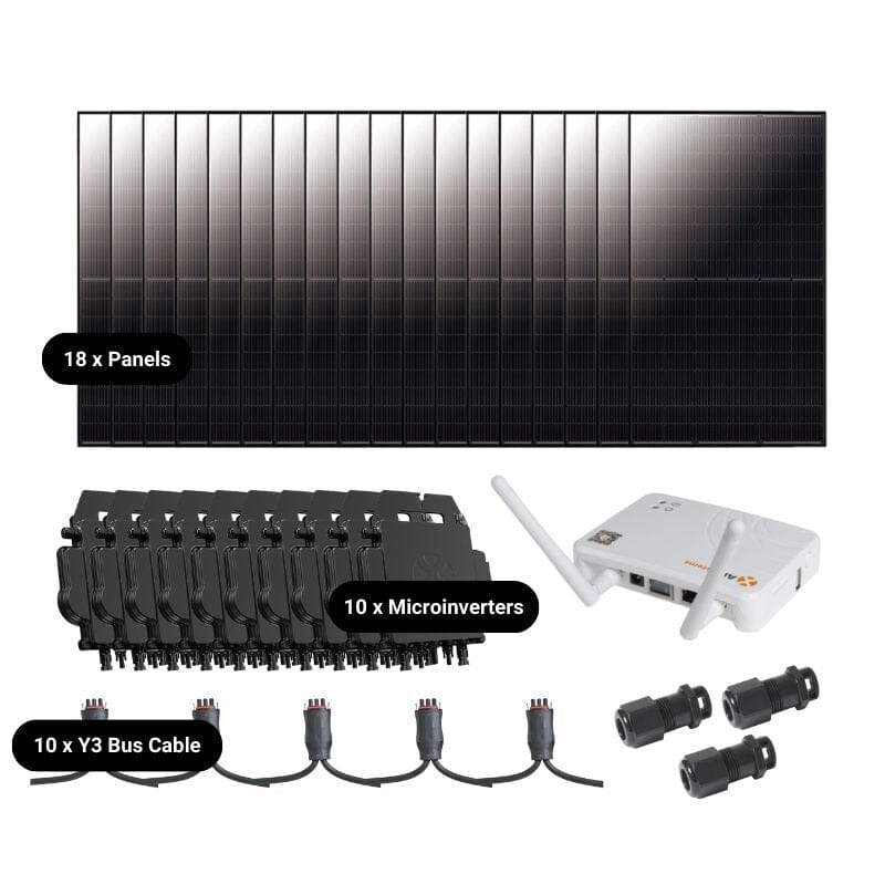 7.92kW Complete Grid-Tied Solar Kit - Enphase or APsystems Microinverters - No Battery [VECTOR PLUS]