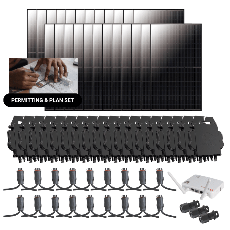 10.56kW Complete Grid-Tied Solar Kit - Enphase or APsystems Microinverters - No Battery [VECTOR MAX]
