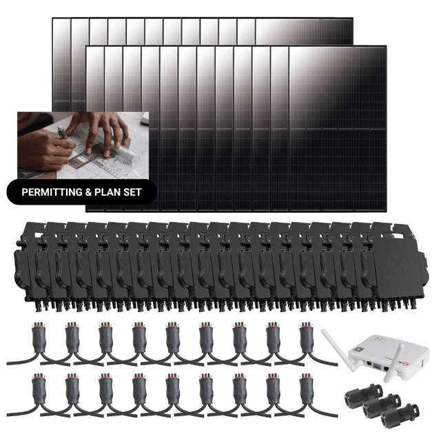 Complete Grid-Tie Solar Kit - 9.8kW Solar w/ Microinverters | 24 x 410W Solar Panels [MIK-MAX]