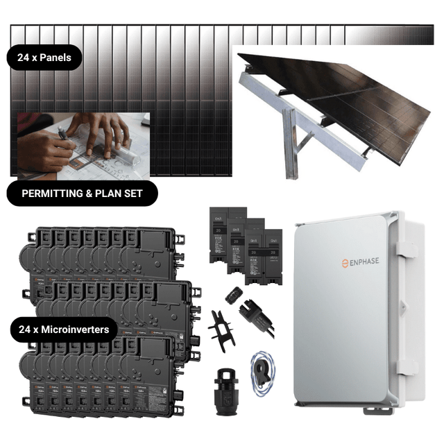 Complete Grid-Tie Solar Kit - 9.8kW Solar w/ Microinverters | 24 x 410W Solar Panels [MIK-MAX]