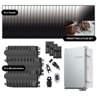 Complete Grid-Tie Solar Kit - 9.8kW Solar w/ Microinverters | 24 x 410W Solar Panels [MIK-MAX]