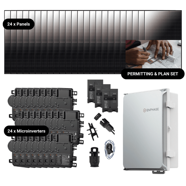 Complete Grid-Tie Solar Kit - 9.8kW Solar w/ Microinverters | 24 x 410W Solar Panels [MIK-MAX]