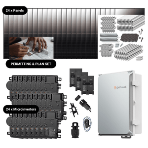 10.56kW Complete Grid-Tied Solar Kit - Enphase or APsystems Microinverters - No Battery [VECTOR MAX]