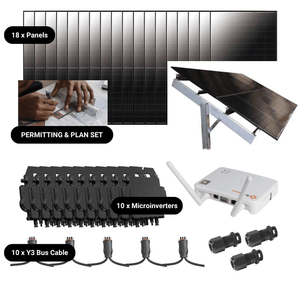 7.92kW Complete Grid-Tied Solar Kit - Enphase or APsystems Microinverters - No Battery [VECTOR PLUS]