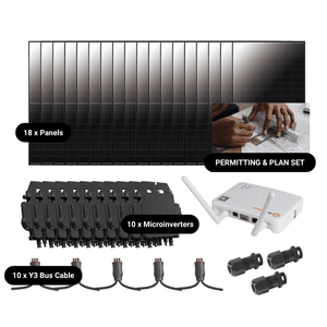 7.92kW Complete Grid-Tied Solar Kit - Enphase or APsystems Microinverters - No Battery [VECTOR PLUS]