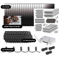 Complete Grid-Tie Solar Kit - 7.38kW Solar w/ Microinverters | 18 x 410W Solar Panels [MIK-PLUS]